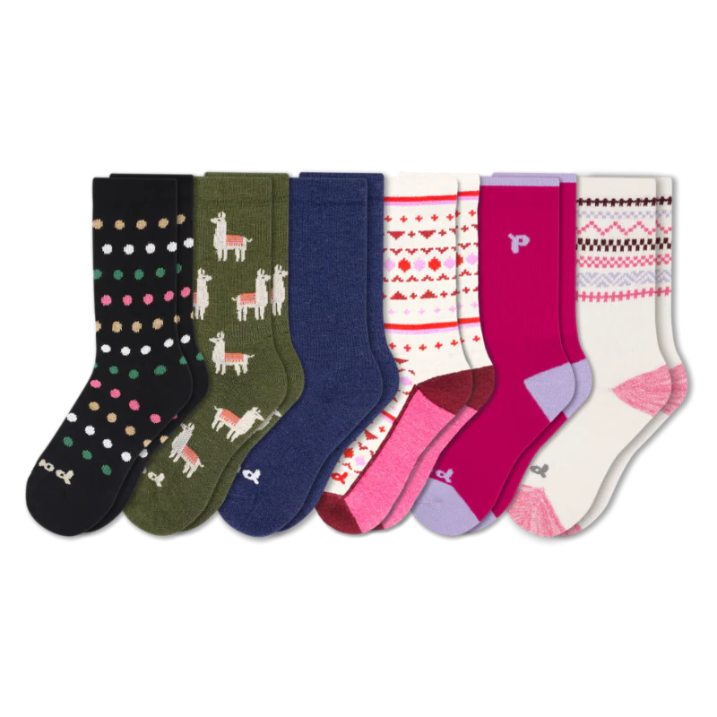 6 Pack - Women's Crew Pacas Socks - Image 71