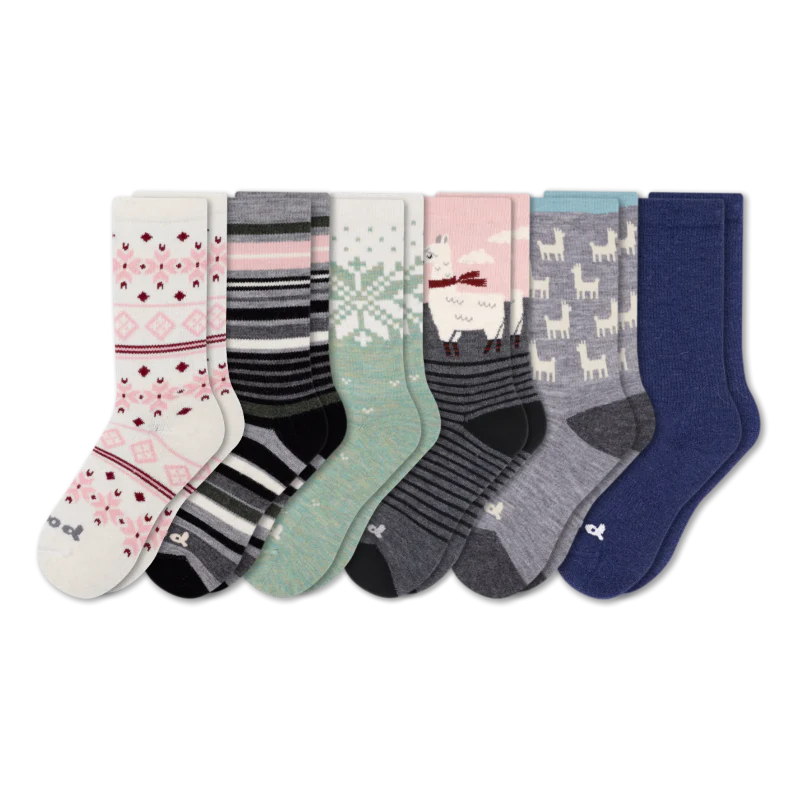 6 Pack - Women's Crew Pacas Socks - Image 72