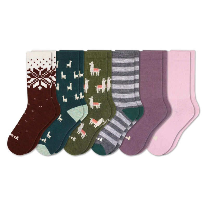 6 Pack - Women's Crew Pacas Socks - Image 74