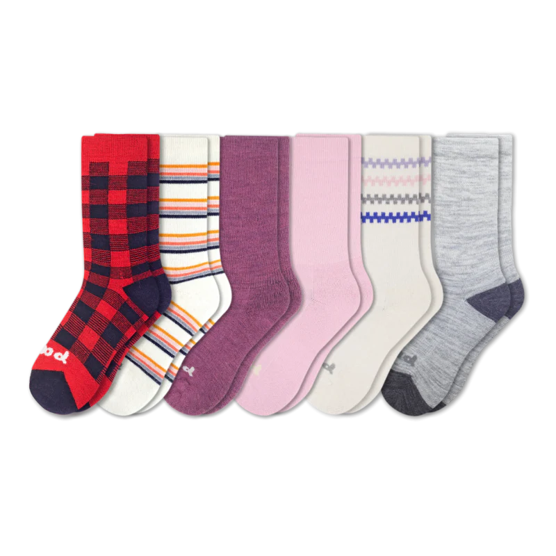 6 Pack - Women's Crew Pacas Socks - Image 76