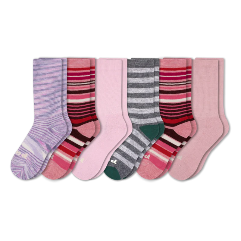 6 Pack - Women's Crew Pacas Socks - Image 82