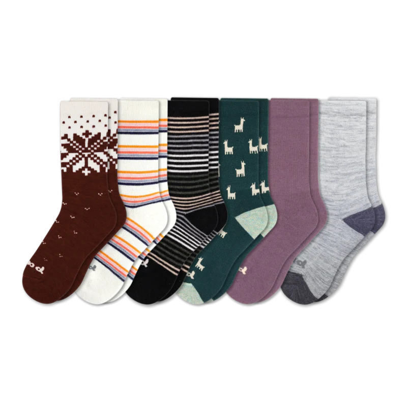6 Pack - Women's Crew Pacas Socks - Image 83