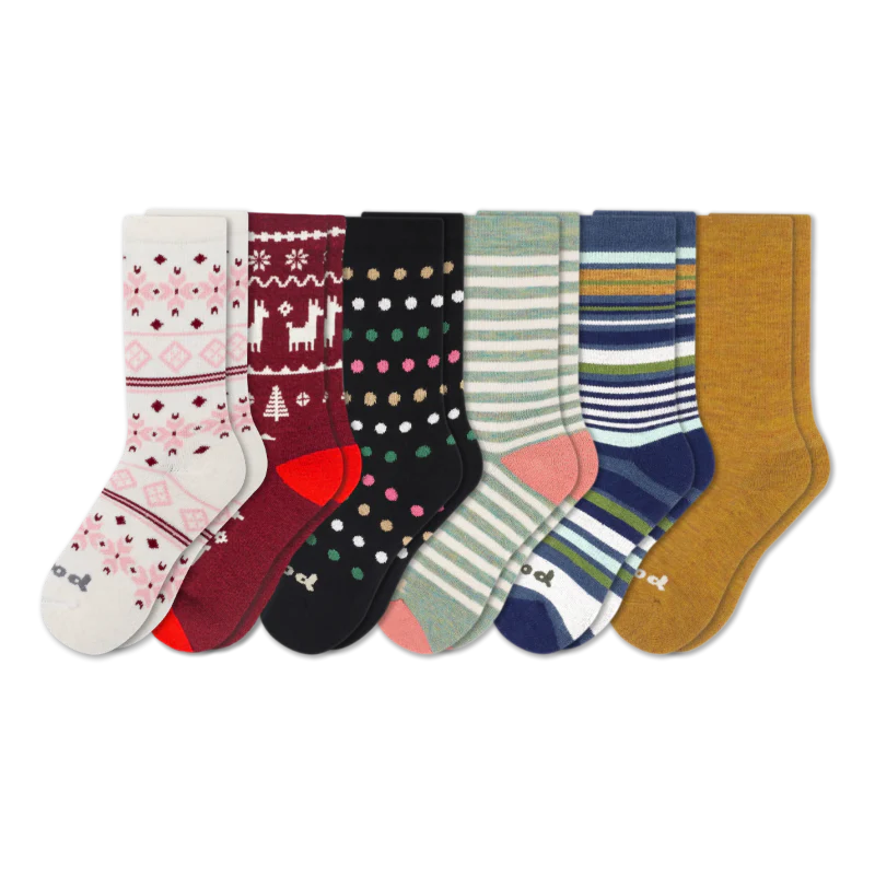 6 Pack - Women's Crew Pacas Socks - Image 85