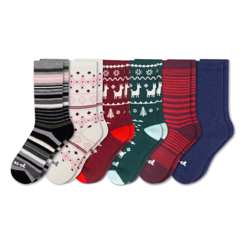 6 Pack - Women's Crew Pacas Socks - Image 86