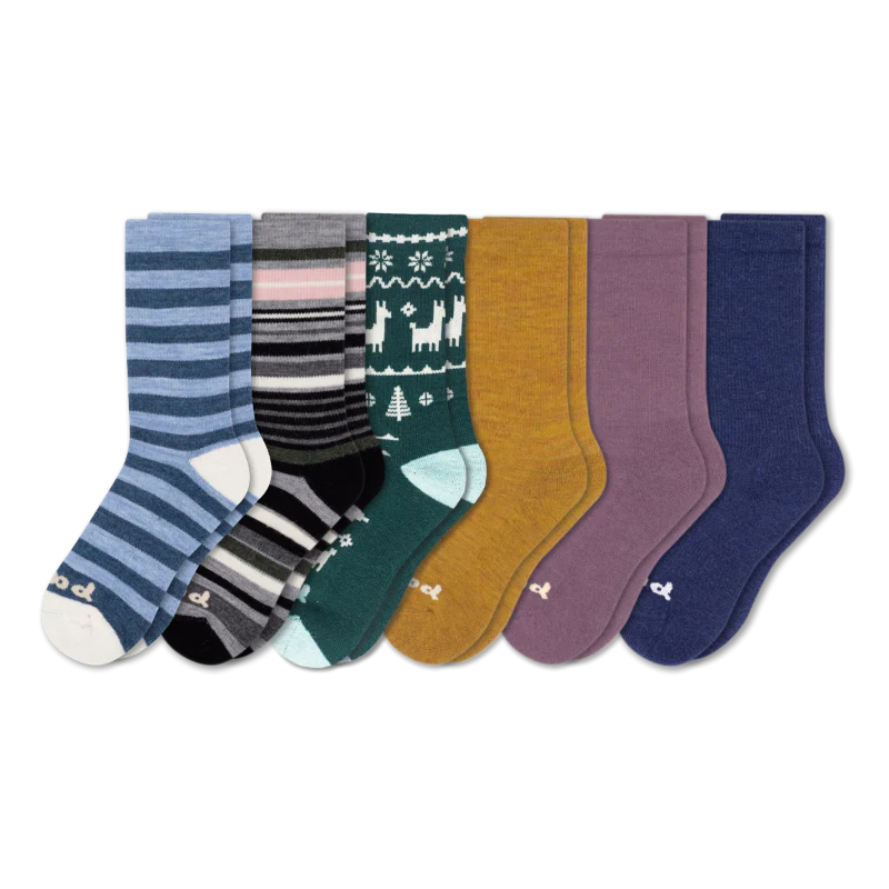 6 Pack - Women's Crew Pacas Socks - Image 87