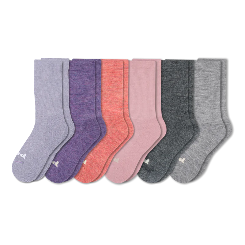 6 Pack - Women's Crew Pacas Socks - Image 90