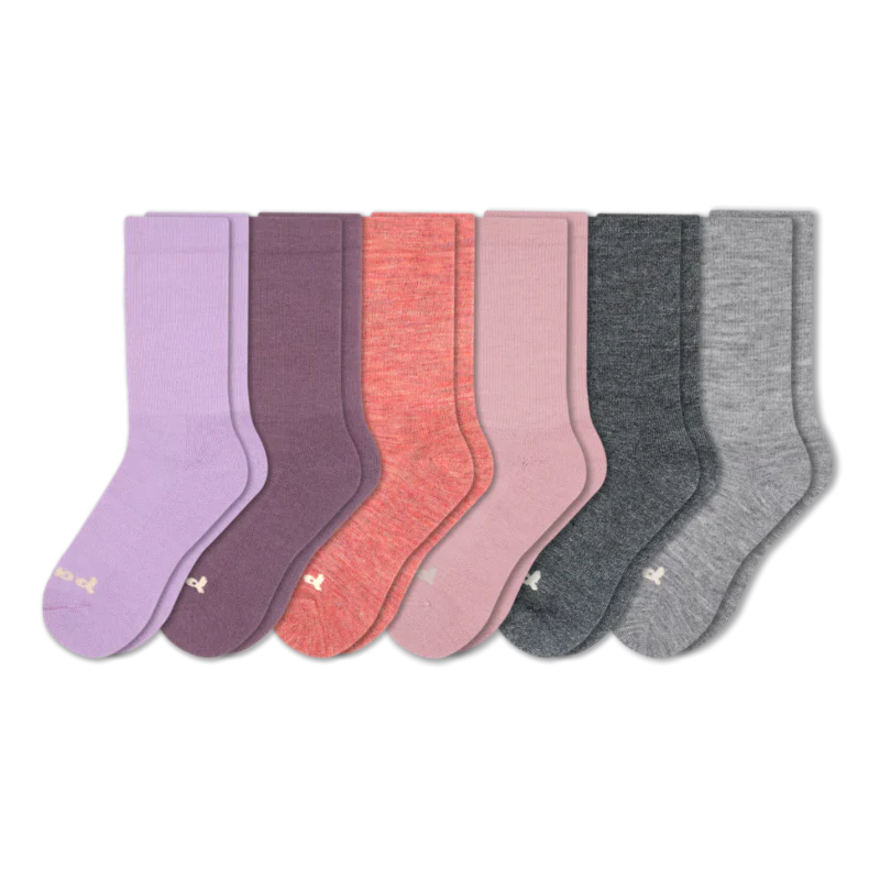 6 Pack - Women's Crew Pacas Socks - Image 91