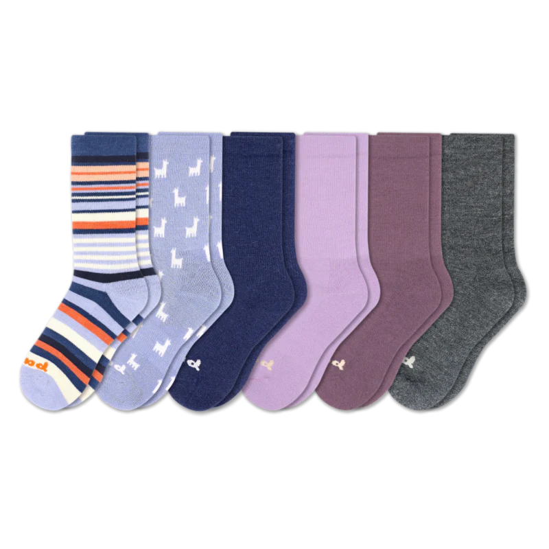 6 Pack - Women's Crew Pacas Socks - Image 96