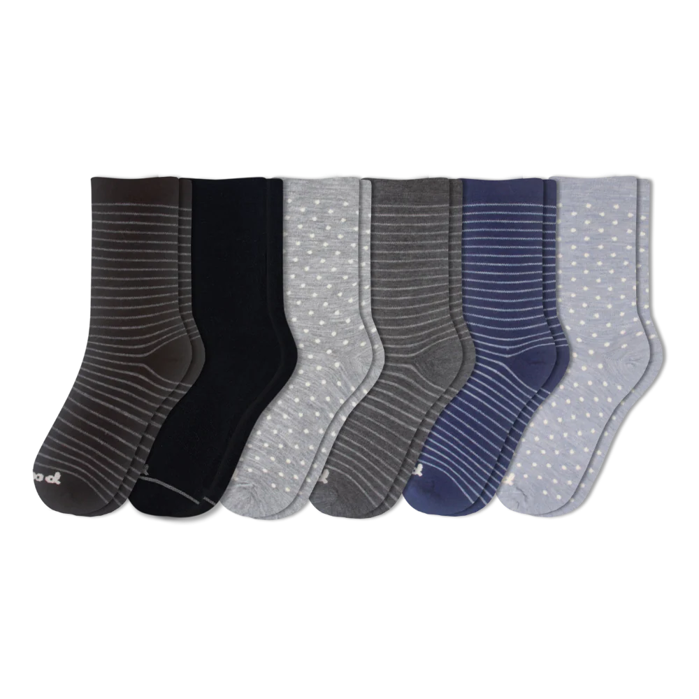 6 Pack - Women's Light-Weight Crew Pacas Socks - Image 10
