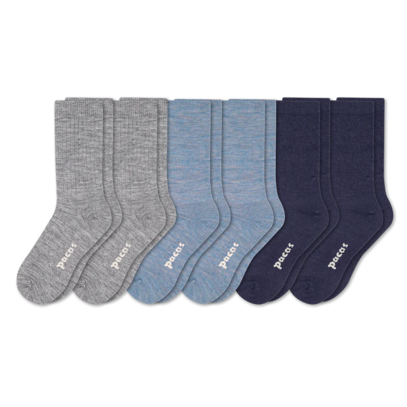 6 Pack - Women's Light-Weight Crew Pacas Socks - Image 101