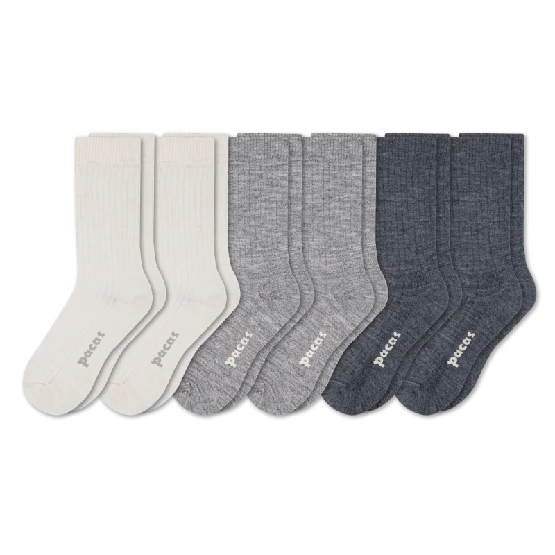 6 Pack - Women's Light-Weight Crew Pacas Socks - Image 102