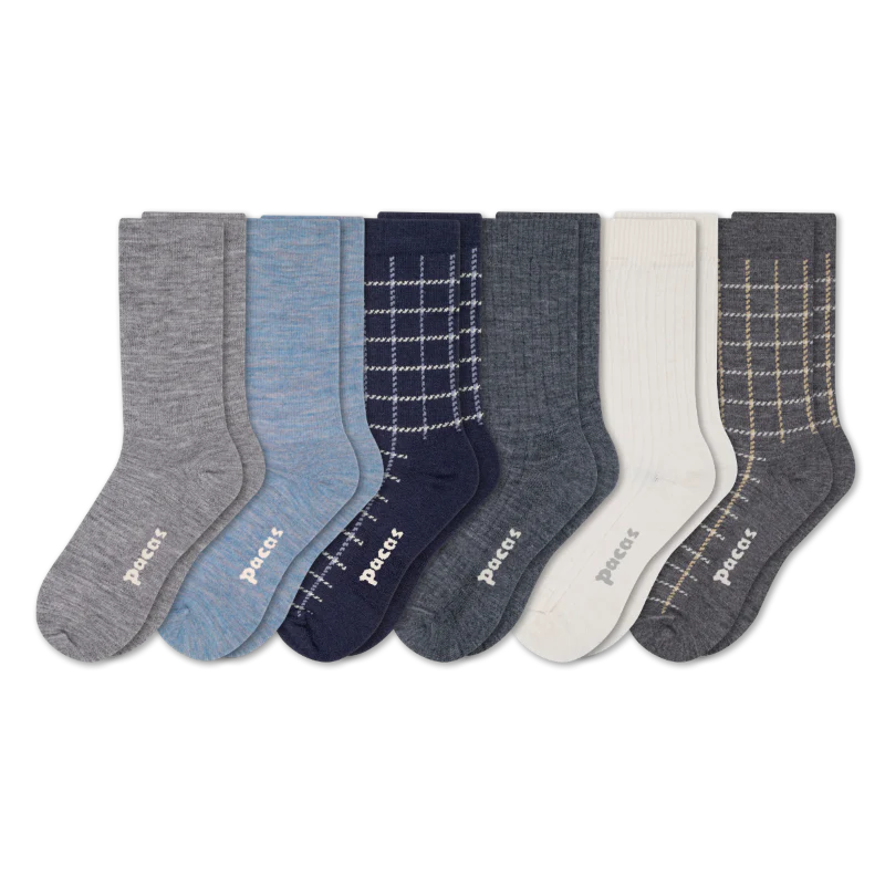 6 Pack - Women's Light-Weight Crew Pacas Socks - Image 103