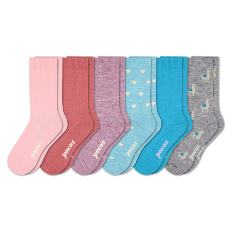 6 Pack - Women's Light-Weight Crew Pacas Socks - Image 168