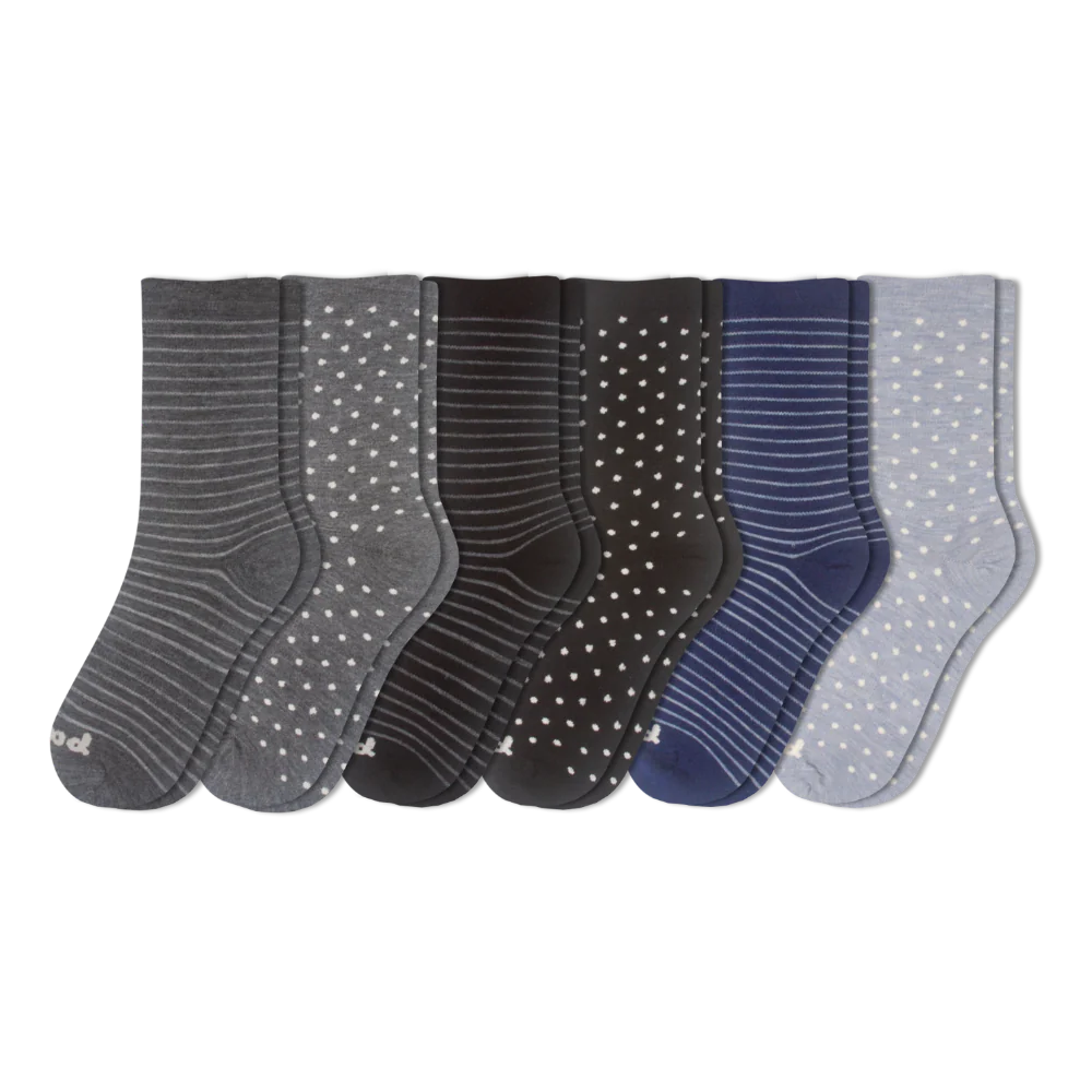 6 Pack - Women's Light-Weight Crew Pacas Socks - Image 17