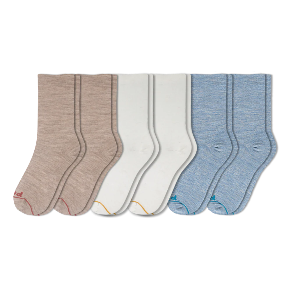 6 Pack - Women's Light-Weight Crew Pacas Socks - Image 19