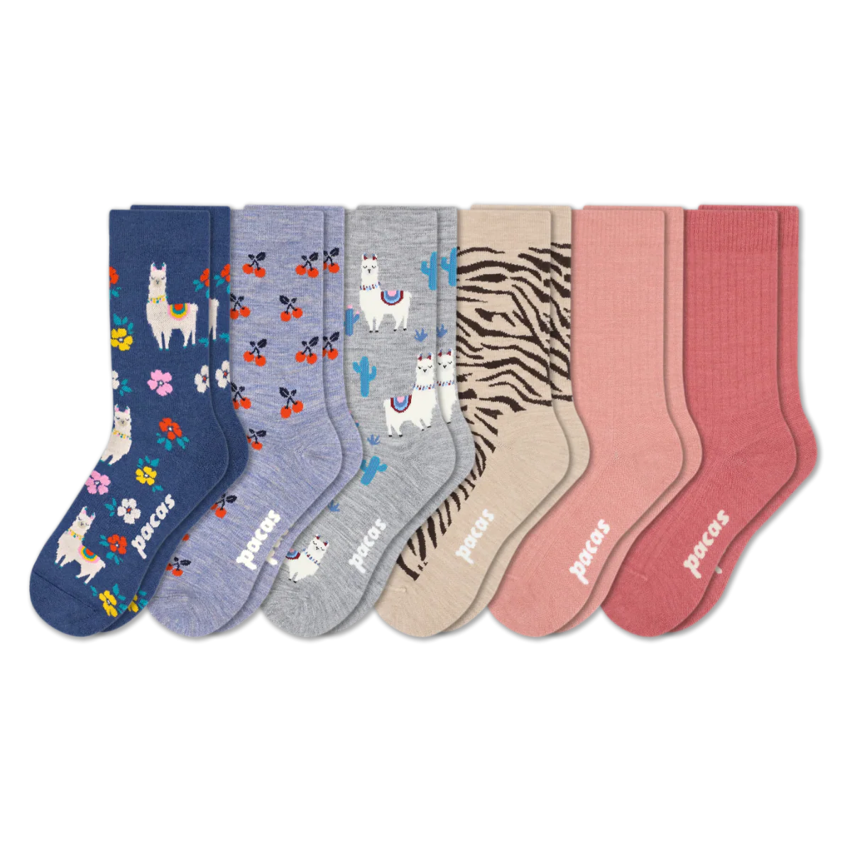 6 Pack - Women's Light-Weight Crew Pacas Socks - Image 209