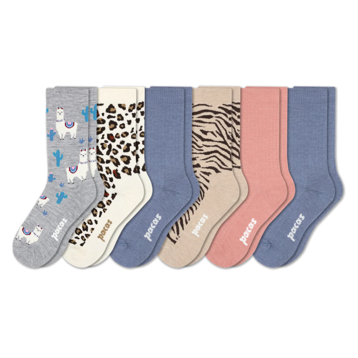 6 Pack - Women's Light-Weight Crew Pacas Socks - Image 218