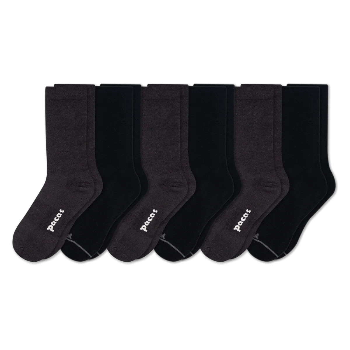 6 Pack - Women's Light-Weight Crew Pacas Socks - Image 223