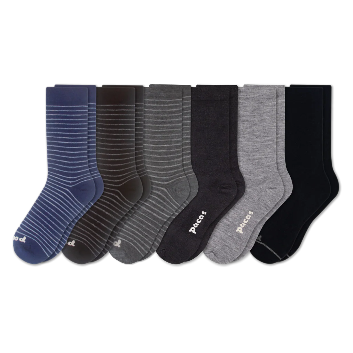 6 Pack - Women's Light-Weight Crew Pacas Socks - Image 224