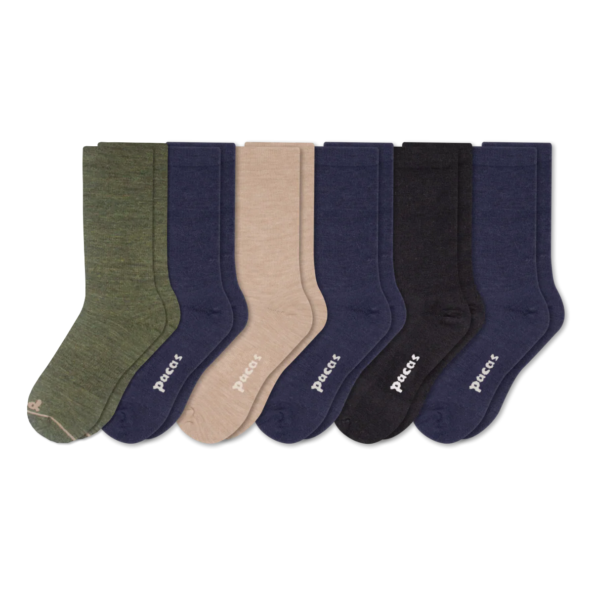 6 Pack - Women's Light-Weight Crew Pacas Socks - Image 229