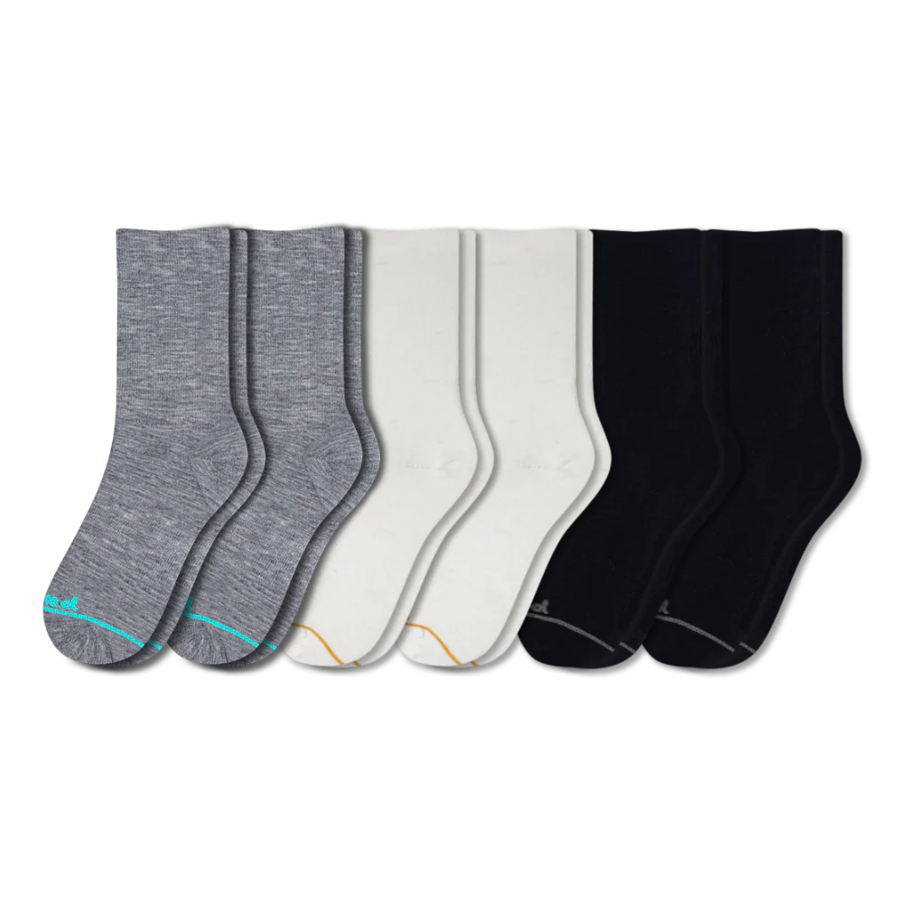 6 Pack - Women's Light-Weight Crew Pacas Socks - Image 23