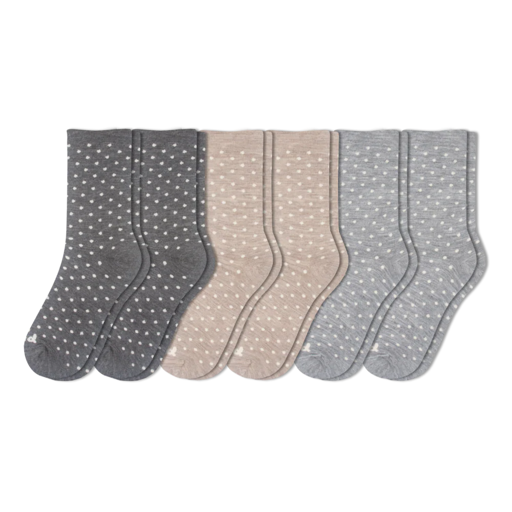6 Pack - Women's Light-Weight Crew Pacas Socks - Image 26