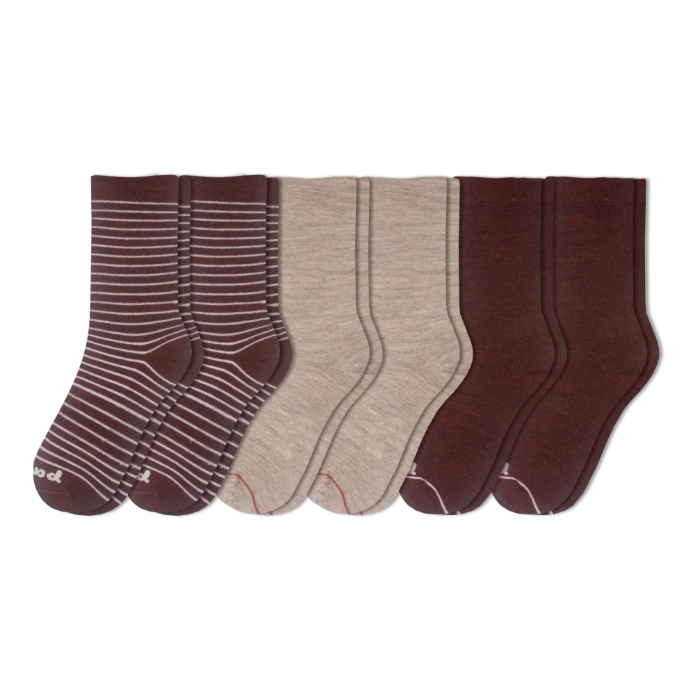 6 Pack - Women's Light-Weight Crew Pacas Socks - Image 28