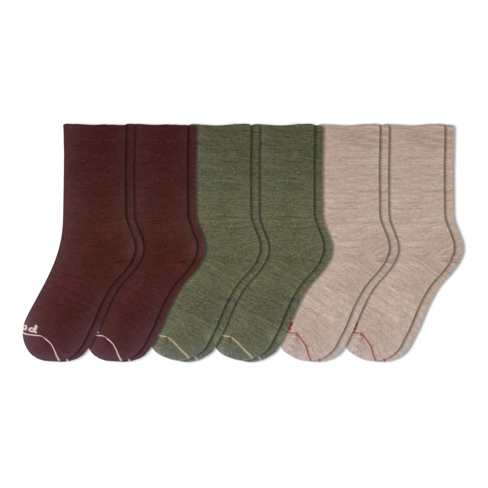 6 Pack - Women's Light-Weight Crew Pacas Socks - Image 30