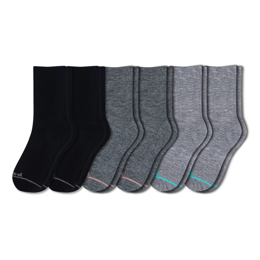 6 Pack - Women's Light-Weight Crew Pacas Socks - Image 34