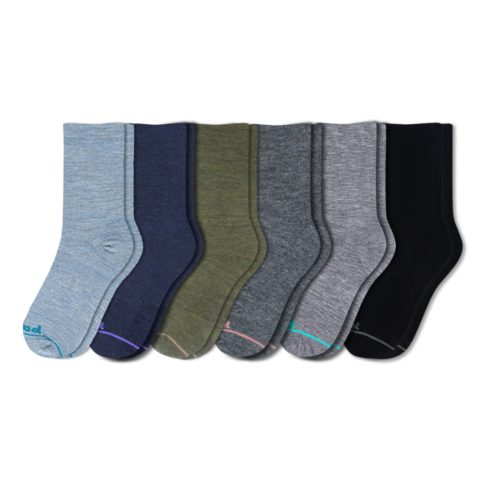 6 Pack - Women's Light-Weight Crew Pacas Socks - Image 4