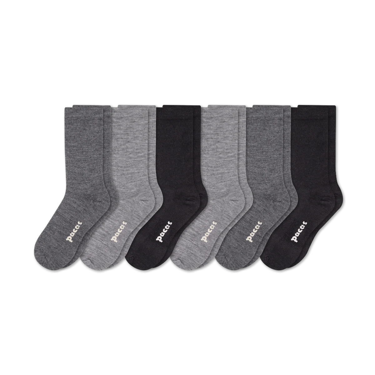 6 Pack - Women's Light-Weight Crew Pacas Socks - Image 40