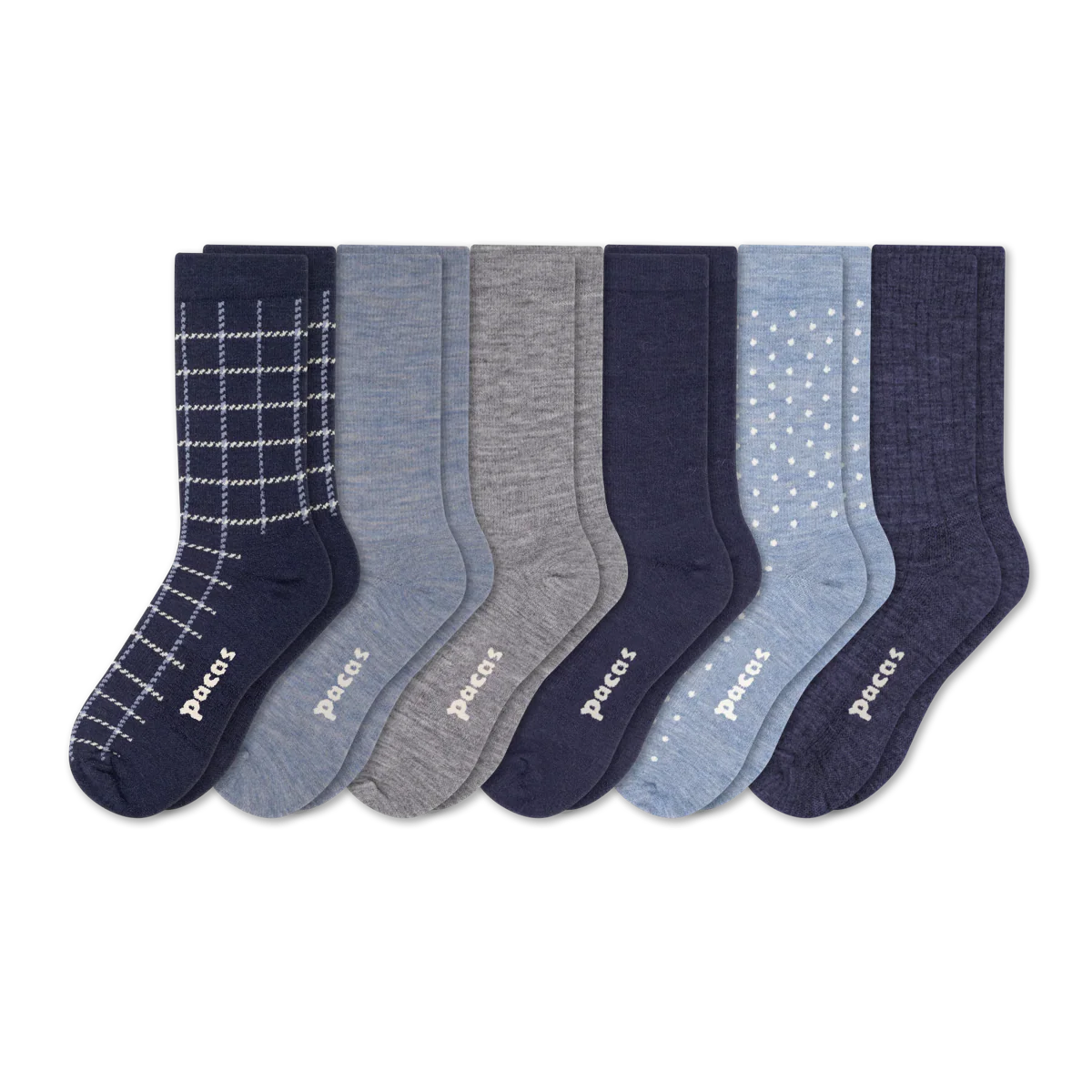 6 Pack - Women's Light-Weight Crew Pacas Socks - Image 52