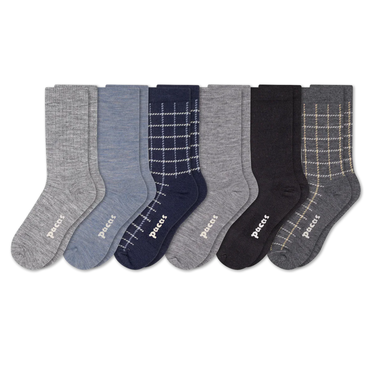 6 Pack - Women's Light-Weight Crew Pacas Socks - Image 59