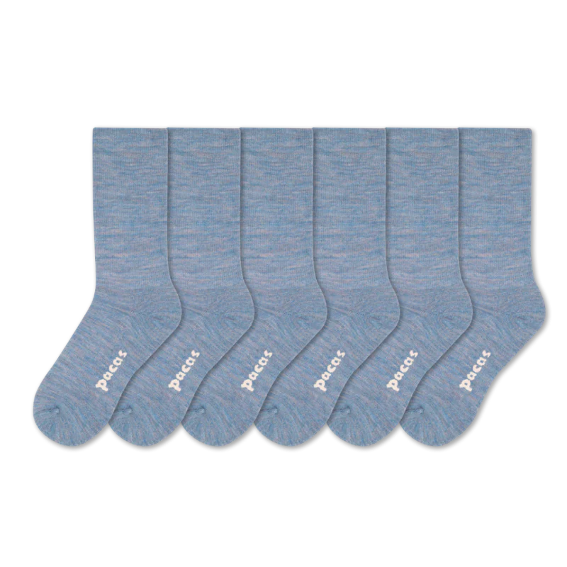 6 Pack - Women's Light-Weight Crew Pacas Socks - Image 71