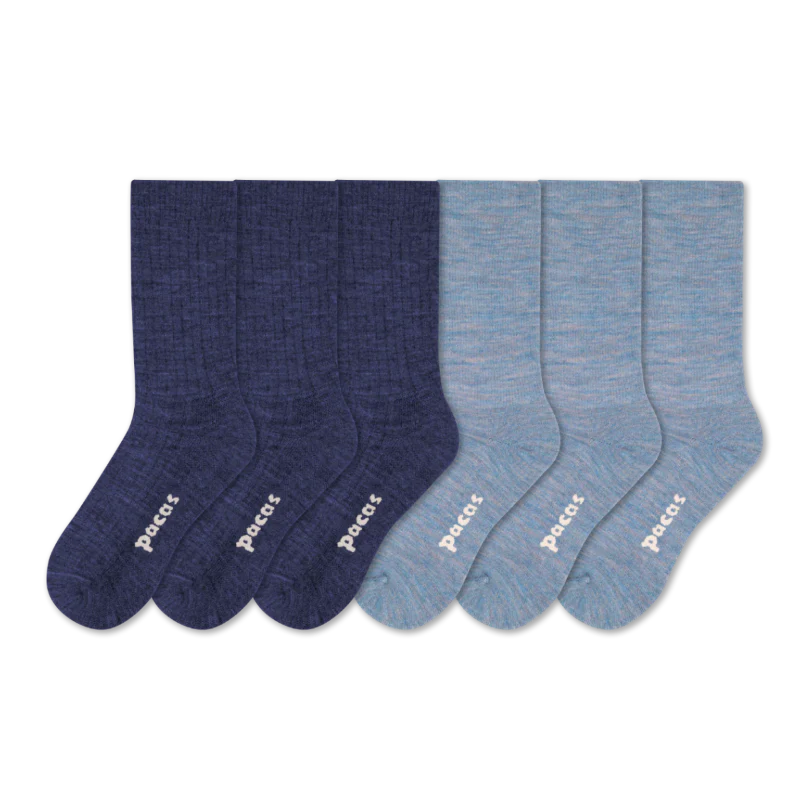 6 Pack - Women's Light-Weight Crew Pacas Socks - Image 72
