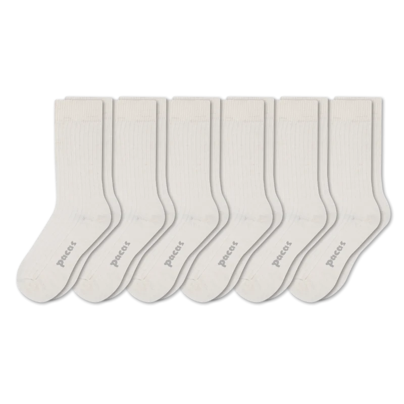 6 Pack - Women's Light-Weight Crew Pacas Socks - Image 76
