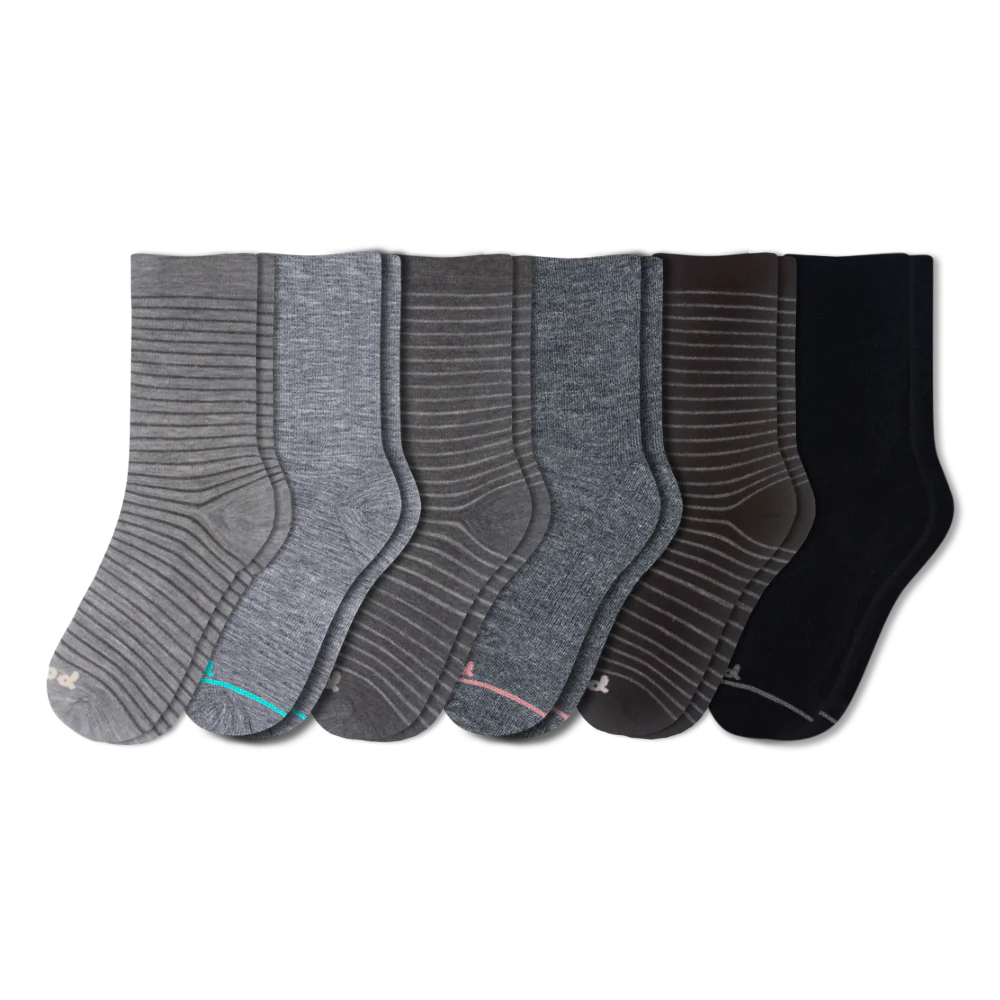 6 Pack - Women's Light-Weight Crew Pacas Socks - Image 8