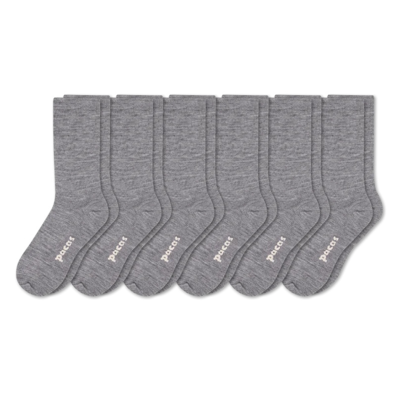 6 Pack - Women's Light-Weight Crew Pacas Socks - Image 87