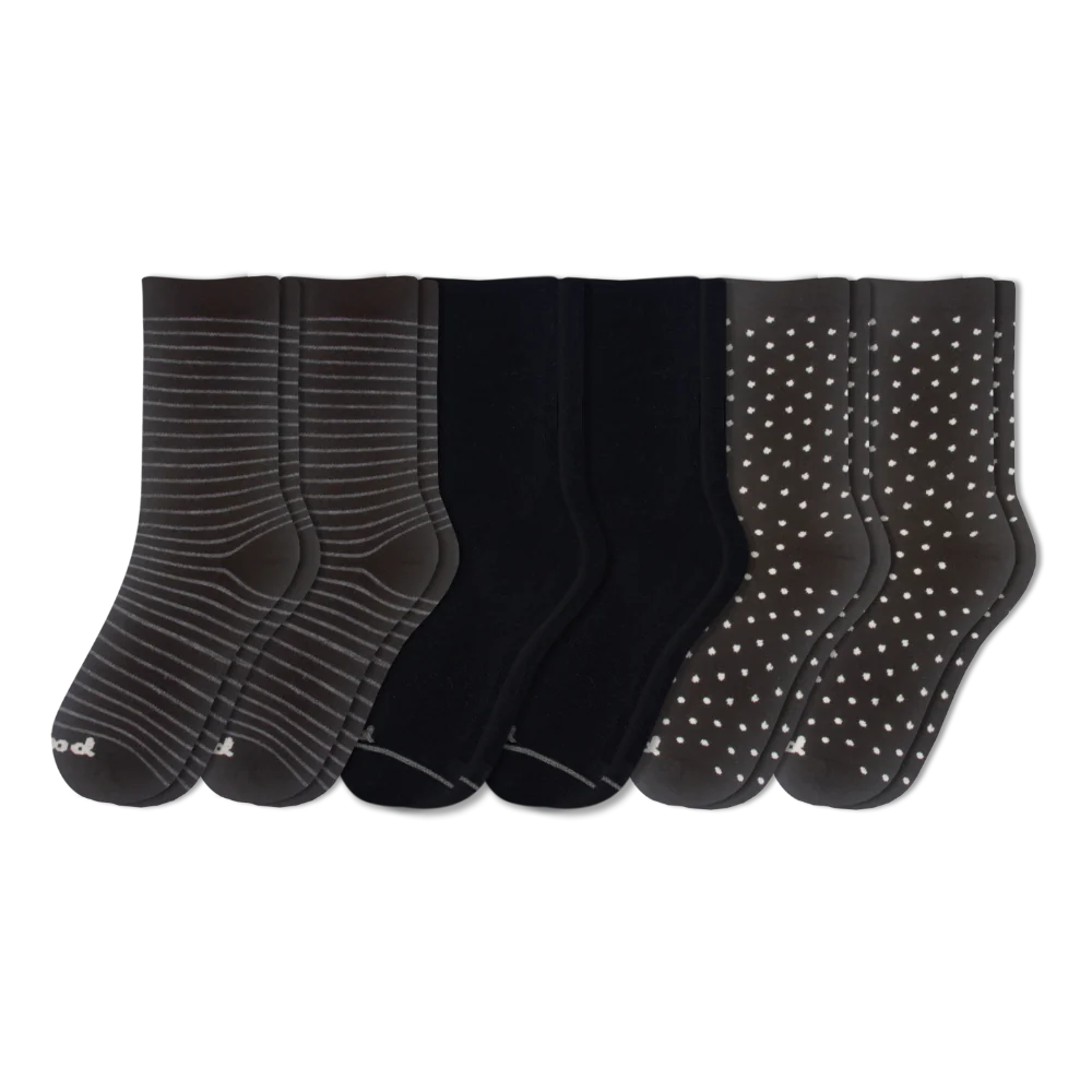 6 Pack - Women's Light-Weight Crew Pacas Socks - Image 9