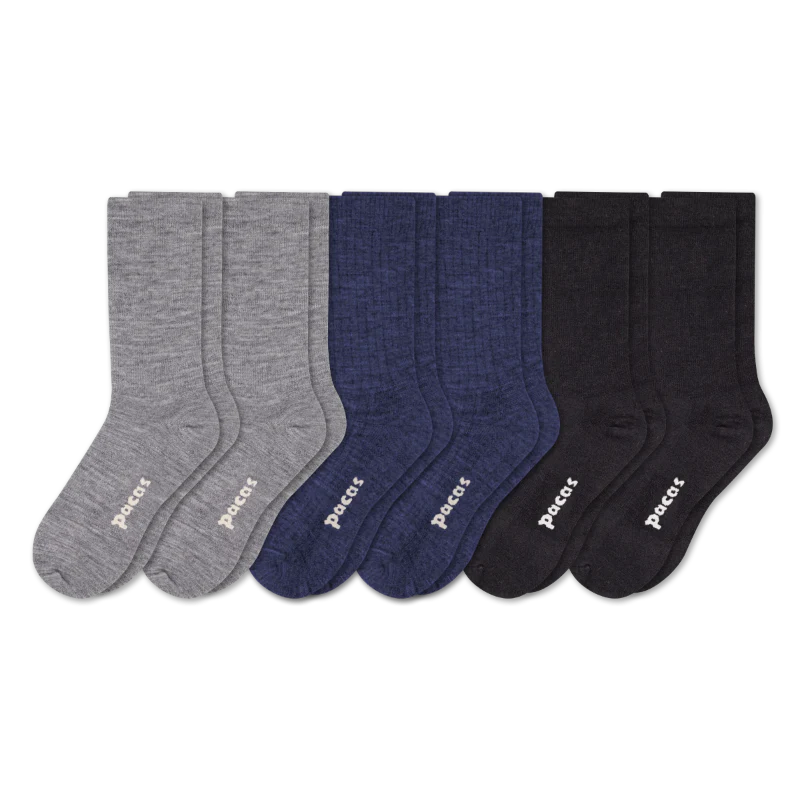 6 Pack - Women's Light-Weight Crew Pacas Socks - Image 93