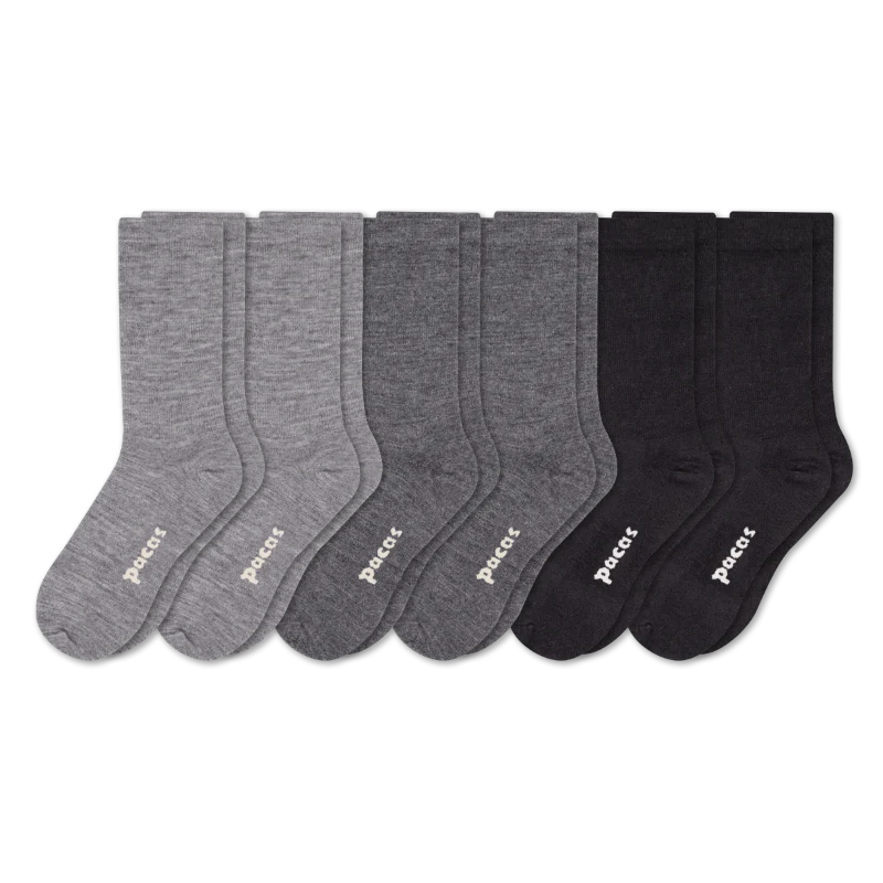 6 Pack - Women's Light-Weight Crew Pacas Socks - Image 98