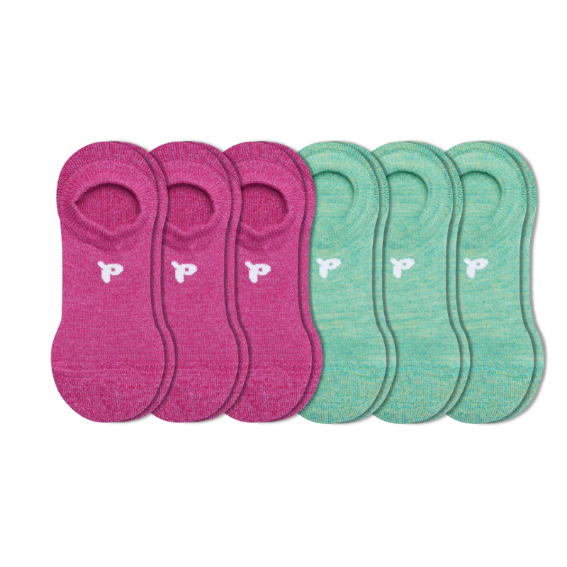 6 Pack - Women's No Show Socks - Image 43