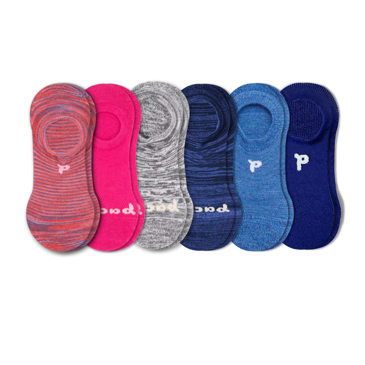 6 Pack - Women's No Show Socks - Image 68
