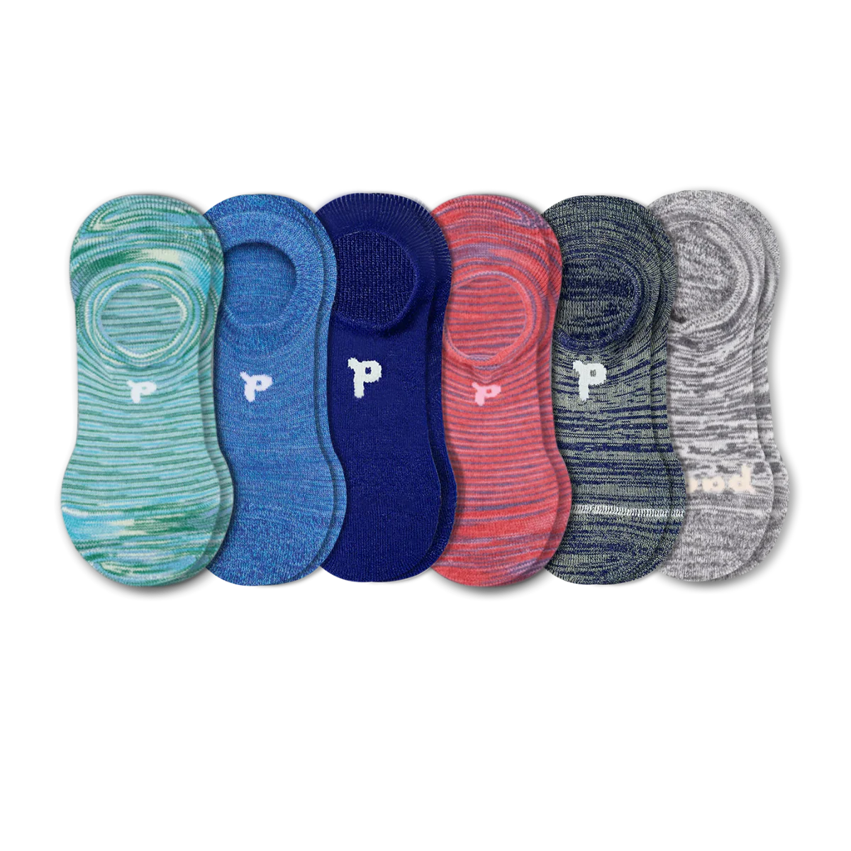 6 Pack - Women's No Show Socks - Image 69