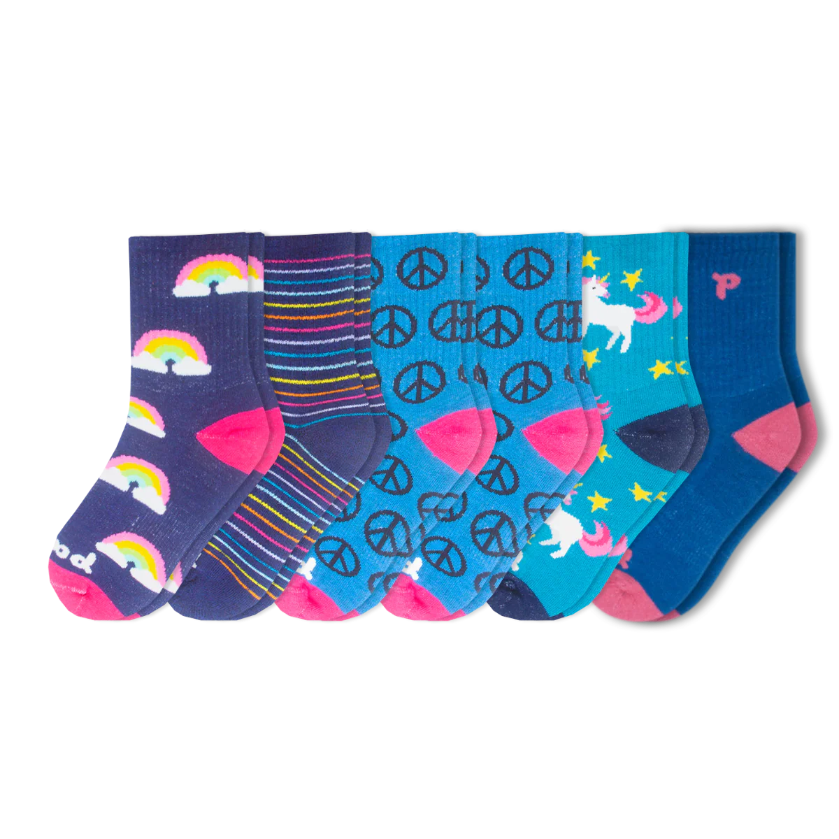 6 Pack - Kids' Crew Pacas Socks - Image 15