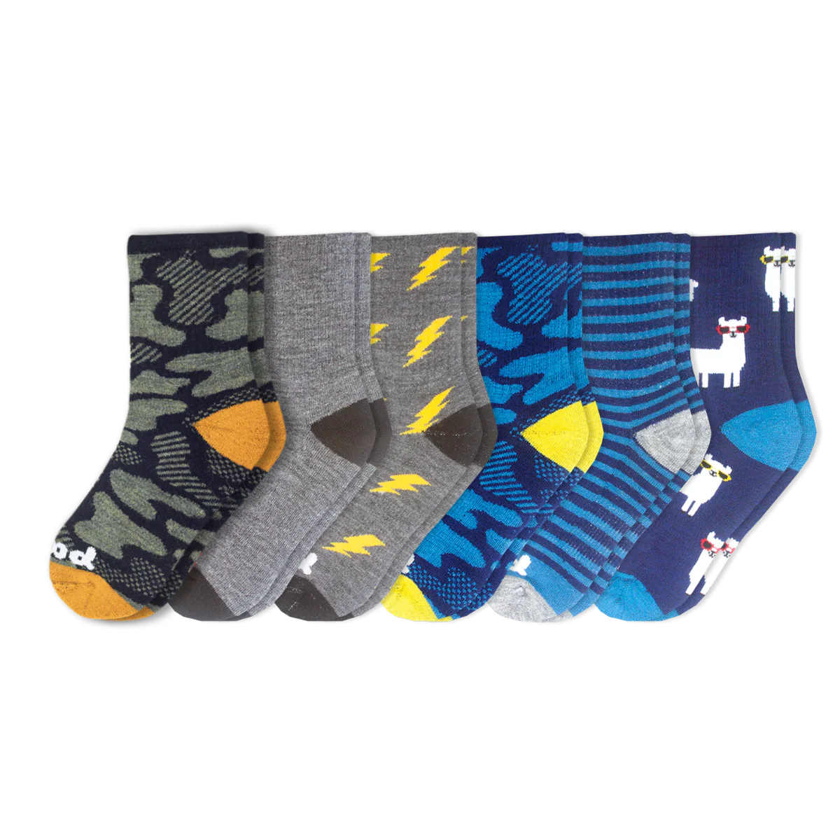 6 Pack - Kids' Crew Pacas Socks - Image 20