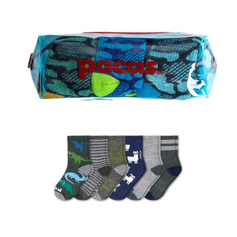 6 Pack - Kids' Crew Pacas Socks - Image 27