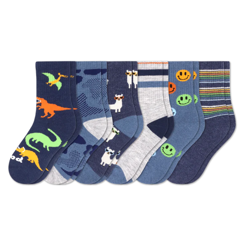 6 Pack - Kids' Crew Pacas Socks - Image 28
