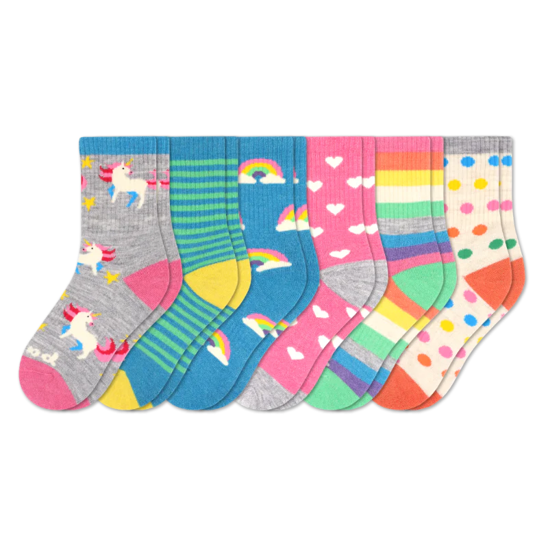 6 Pack - Kids' Crew Pacas Socks - Image 32