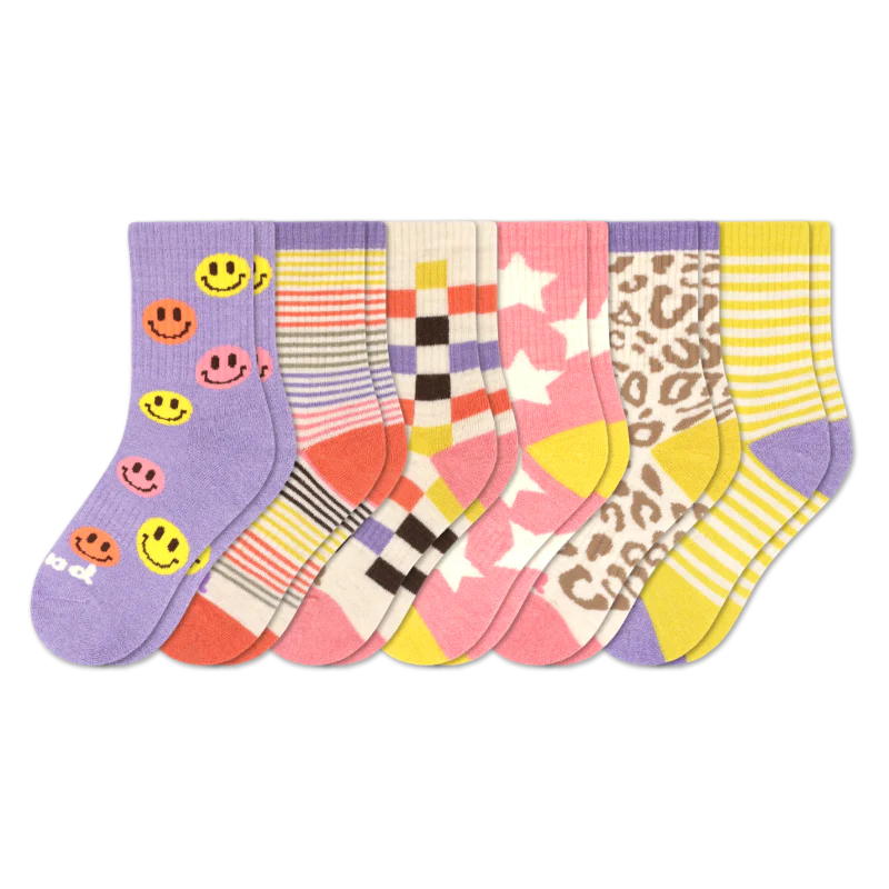 6 Pack - Kids' Crew Pacas Socks - Image 33
